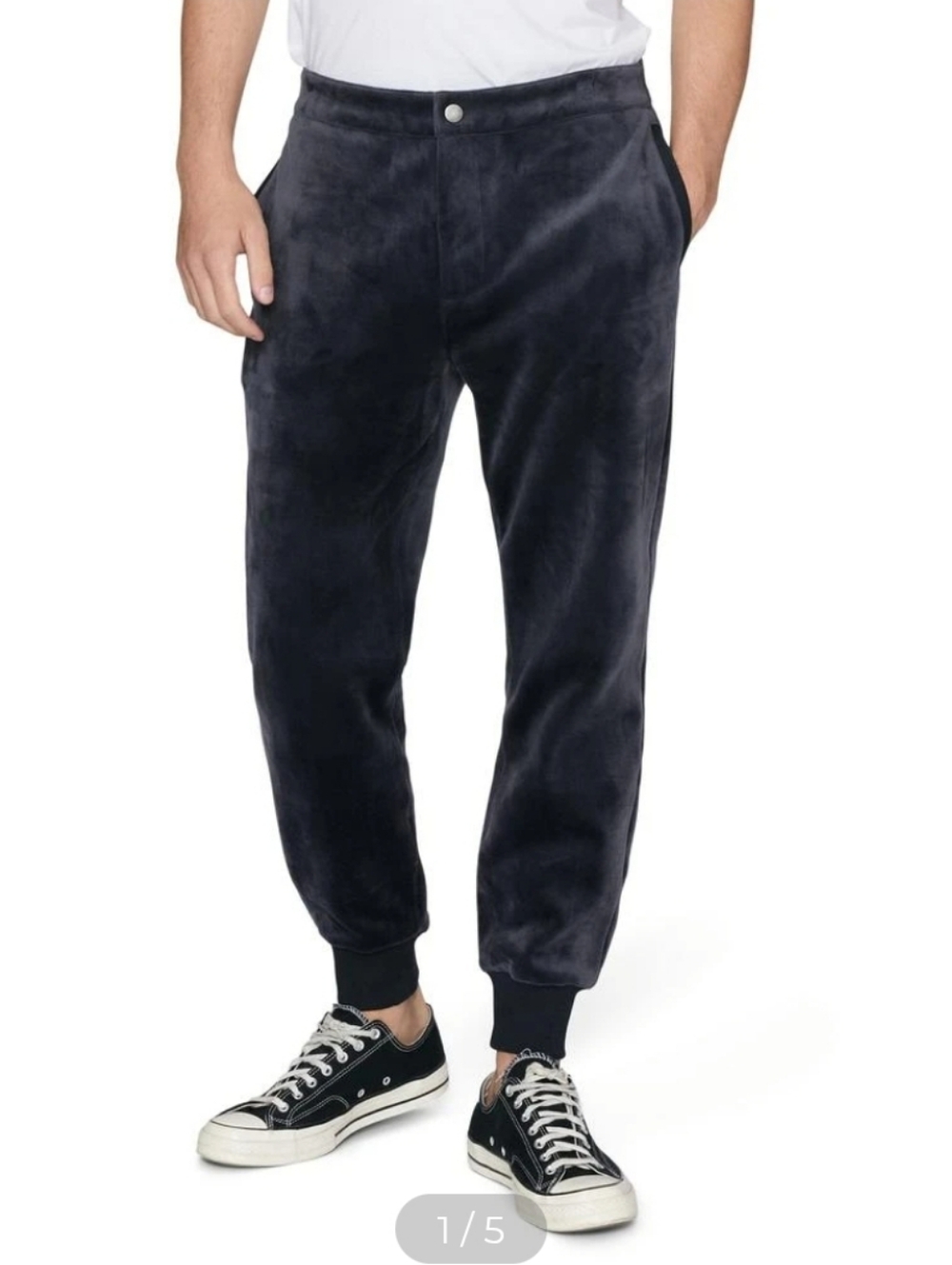 Paige Mens Banks Jogger Navy Ink Velour 33 Quiet Luxury Casual Capsule Minimal